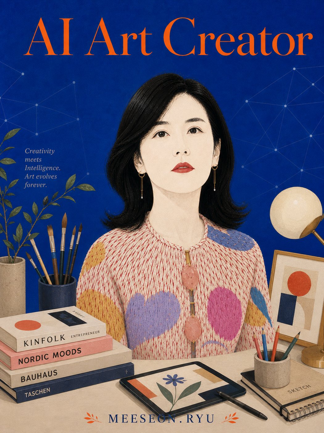 AI Art Creator — 류미선 본인 자화상